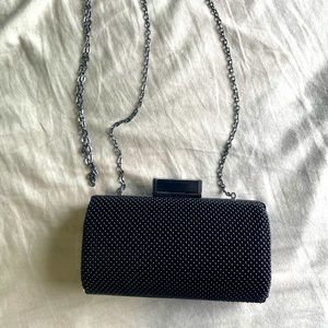 NWOT black purse with chain and studded details